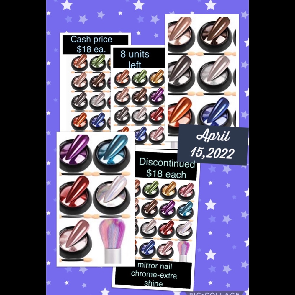 Rare in circulation Néw Chrome nails(1 unit)